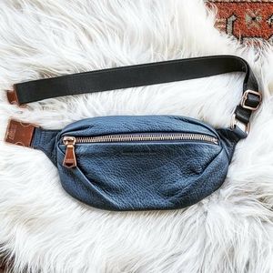 Aimee Kestenberg blue leather Milan bum fanny bag